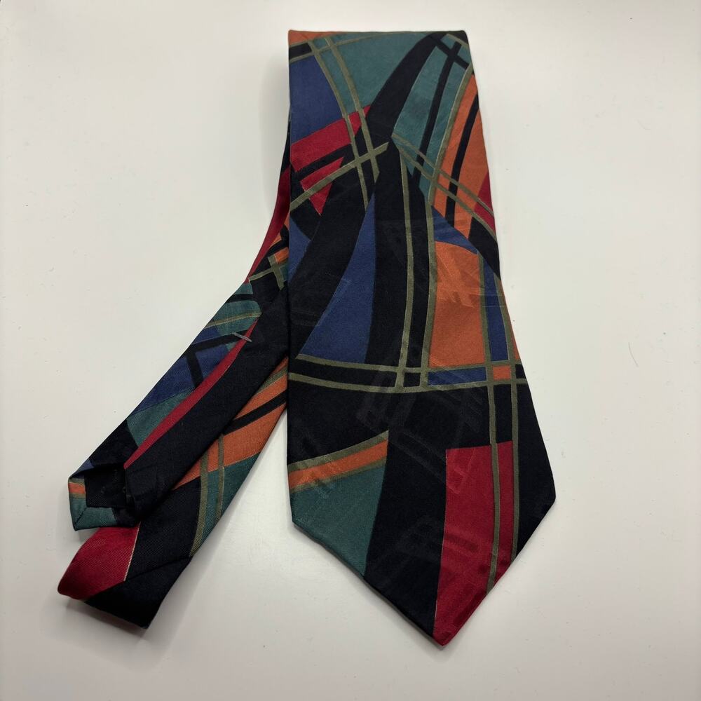 Bugatti Men's Neck Tie Necktie  Abstract Multicolor
